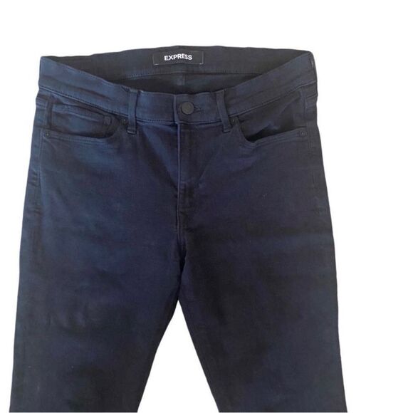 EXPRESS Mid Rise Stretch Black Jeggings. Size 10R/30. - Picture 5 of 12